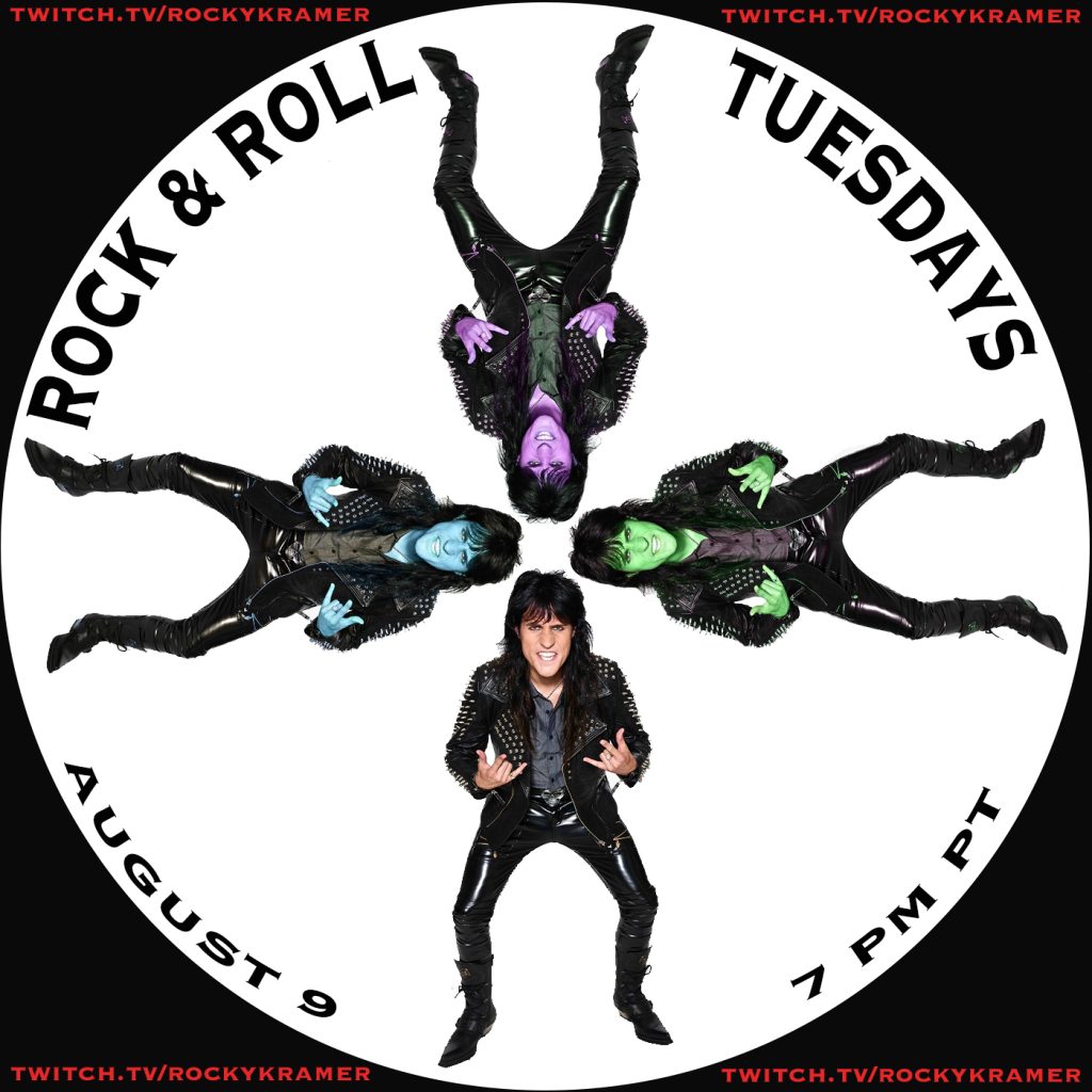 Rocky Kramer’s Rock & Roll Tuesdays Presents “Pedal to the Metal” On Tuesday August 9th , 2022 7 PM PT on Twitch