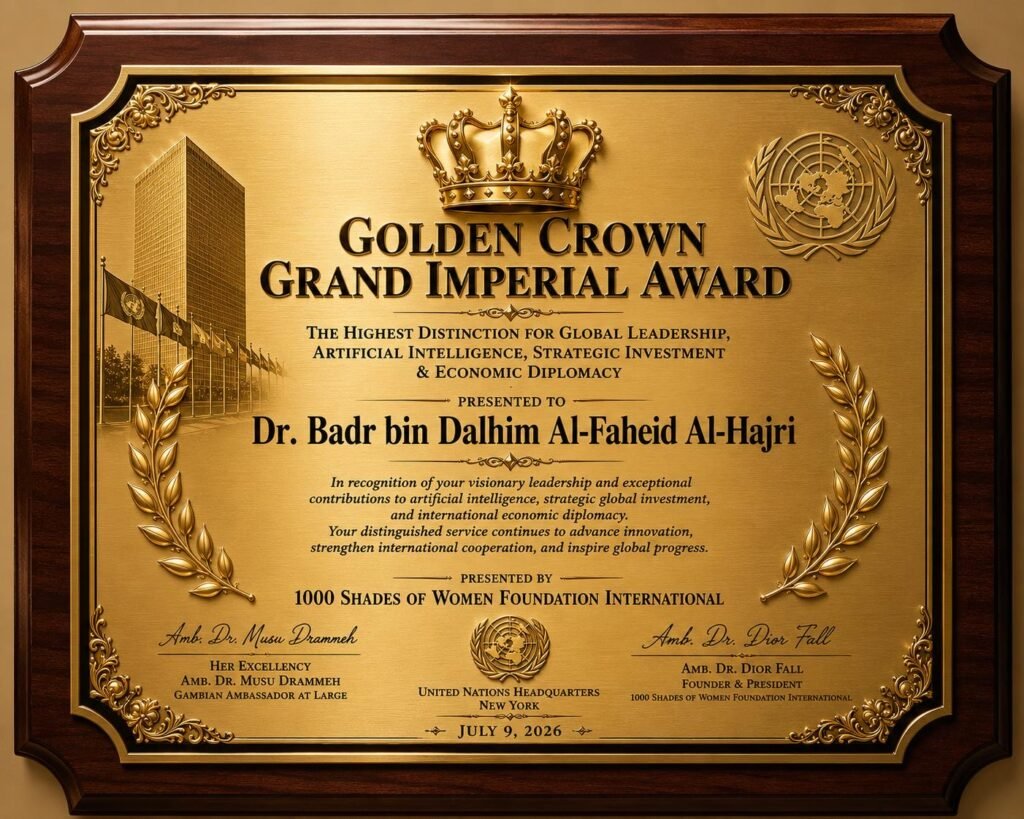 Dr. Badr bin Dalhim Al-Faheid Al-Hajri Named to CAP 2026 Icon of the Year Power List at the United Nations